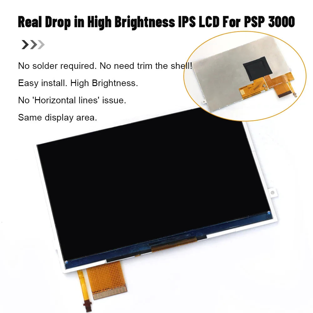 HISPEEDIDO New IPS LCD Screen For PSP3000 Game Console For P