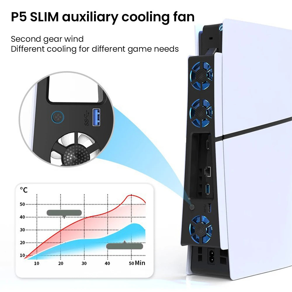 Gaming Cooler Fan Efficient Cooling System with LED light no