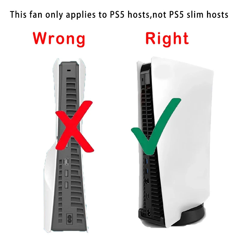 RGB Cooling Fan for PS5 Efficient Cooling System 3-Speed Qui
