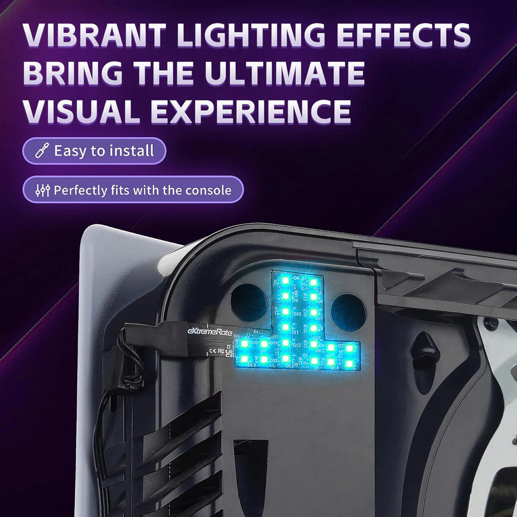 eXtremeRate RGB RAINBOW Logo LED Kit for PS5 Disc & Digital 