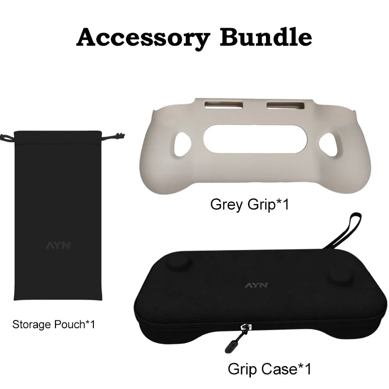For AYN Odin 3 TPU Grip Shell Original BAG Odin3 Game Console TPU Grip Case Stand Holder With Carry Bag Accessories