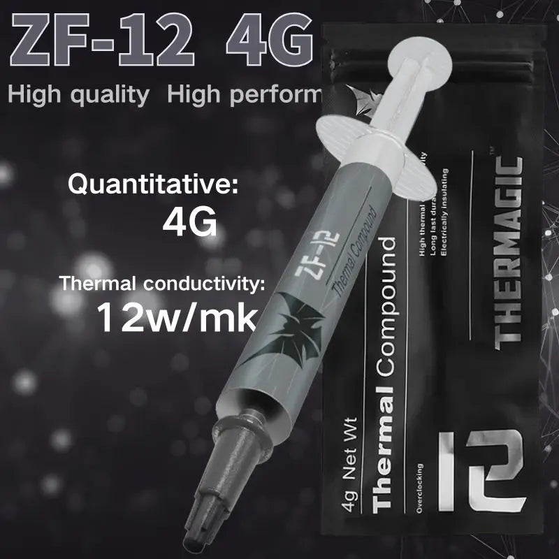 High-Quality ZF12 MX-4 Thermal Paste for CPU GPU Cooling 12W