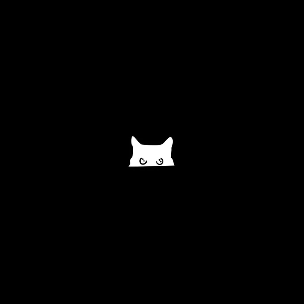 Cat Peep Sticker Car Sticker Black Cat Peep Sticker Blank Button Vinyl Sticker Cat Ten Card