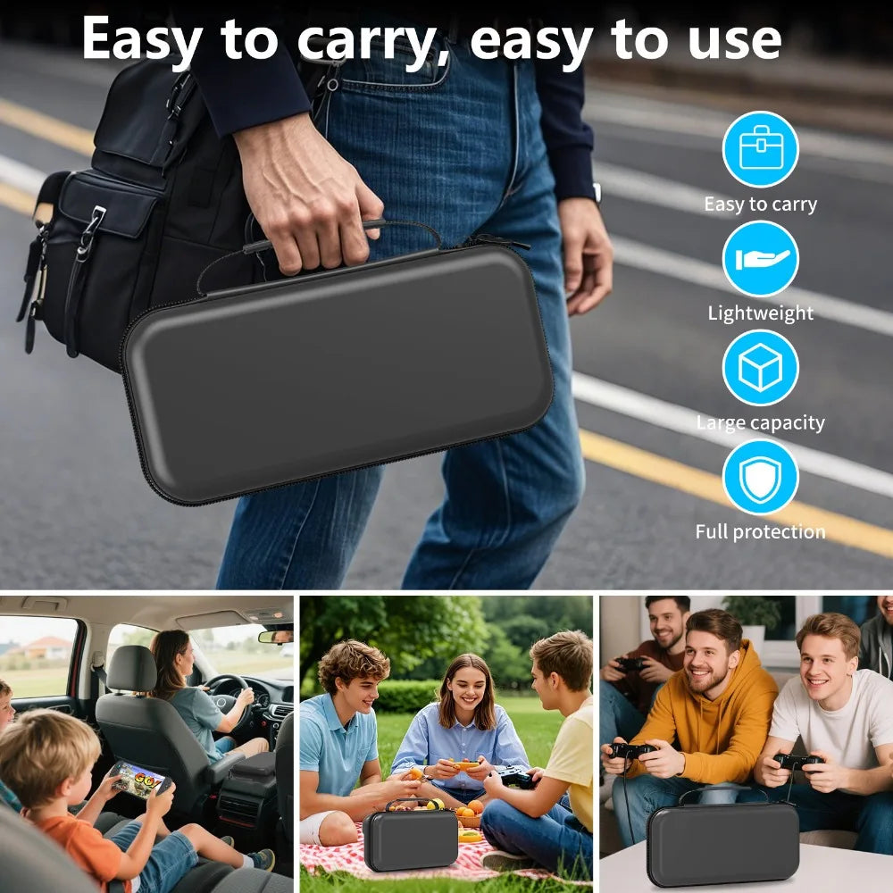 Carrying Case for Switch 2 Portable Waterproof Travel Bag wi