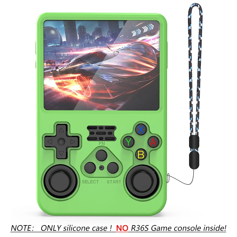R36S Silicone Case with Anti-Lost Strap for R36S Retro Handheld Game Console Silicone Protective Case for R36S Game Player
