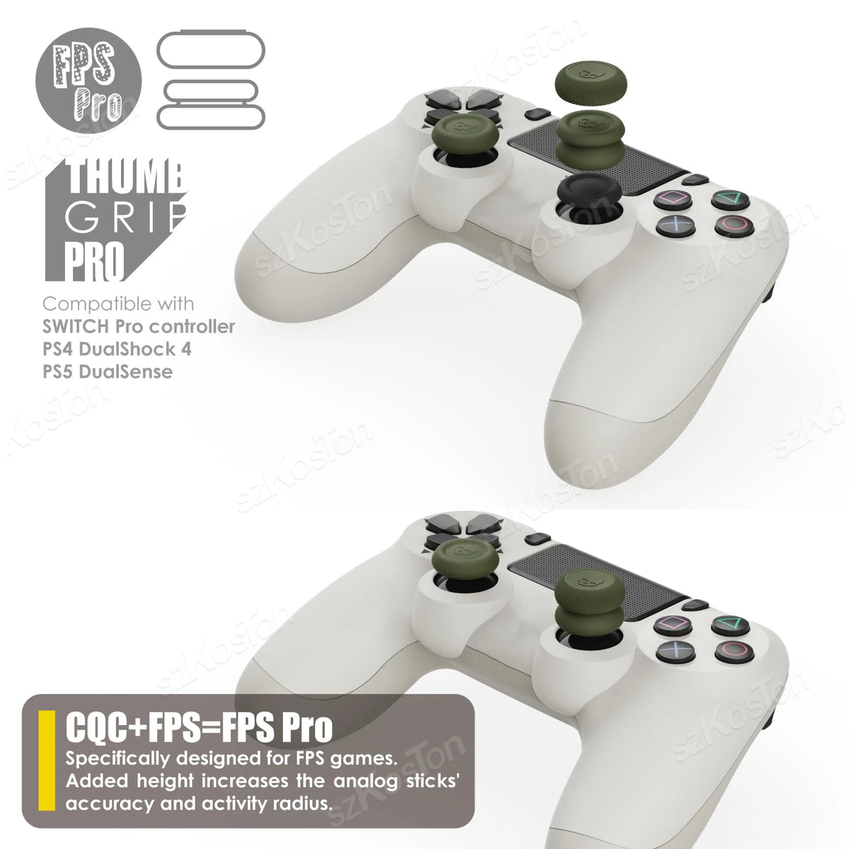 6PCS Thumb Grips Caps Set for Switch 2 Pro/PS5/PS4 Controlle
