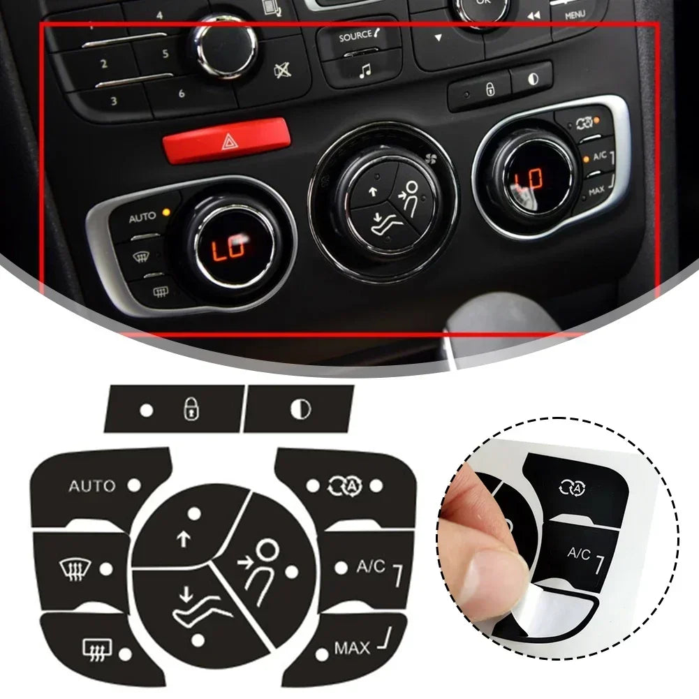 Car Repair Stickers For C4 2014-2018 A/C Car Center Console 