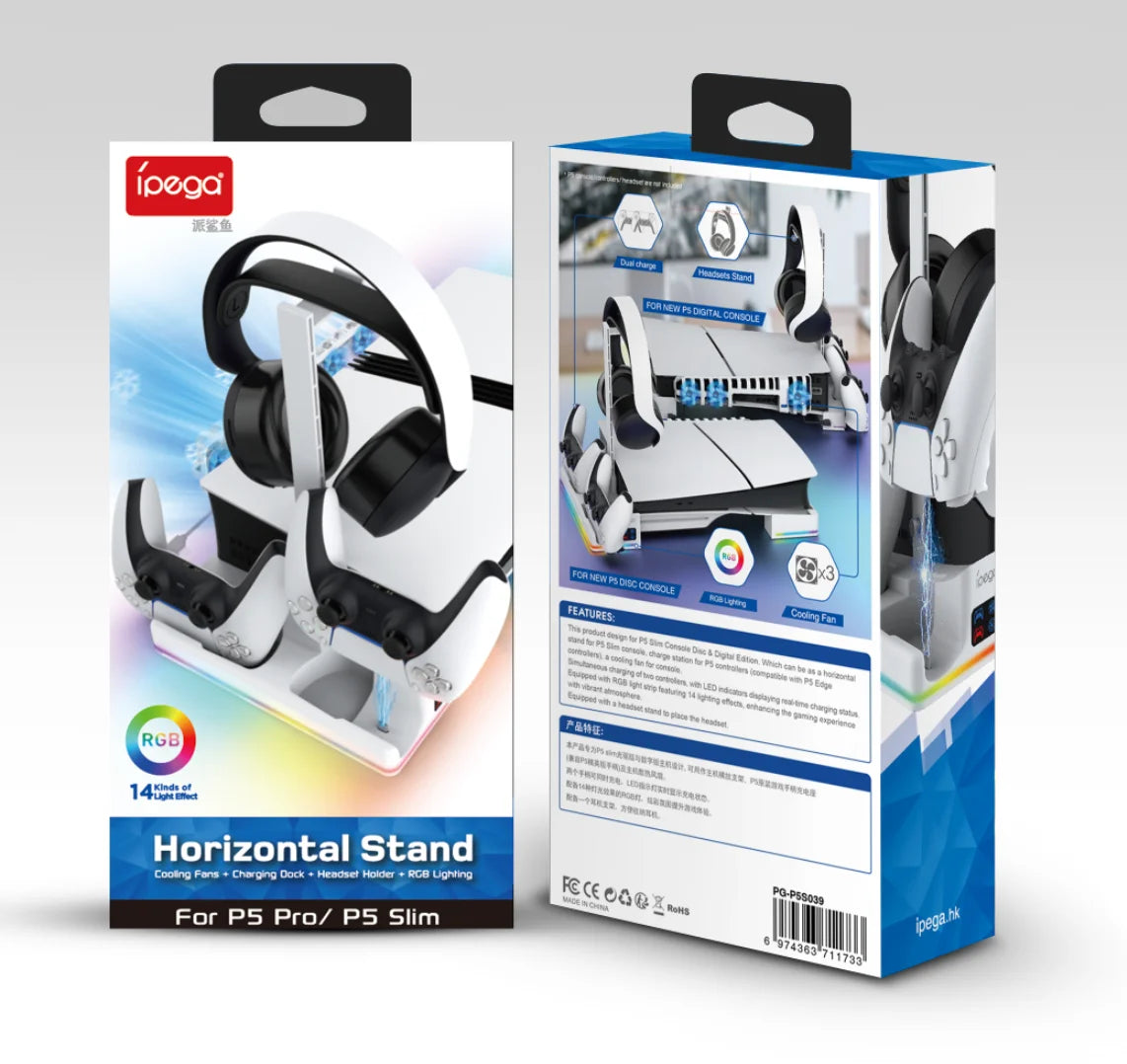 IPEGA Multi-Functional Horizontal Stand for PS5 Slim/Pro Con