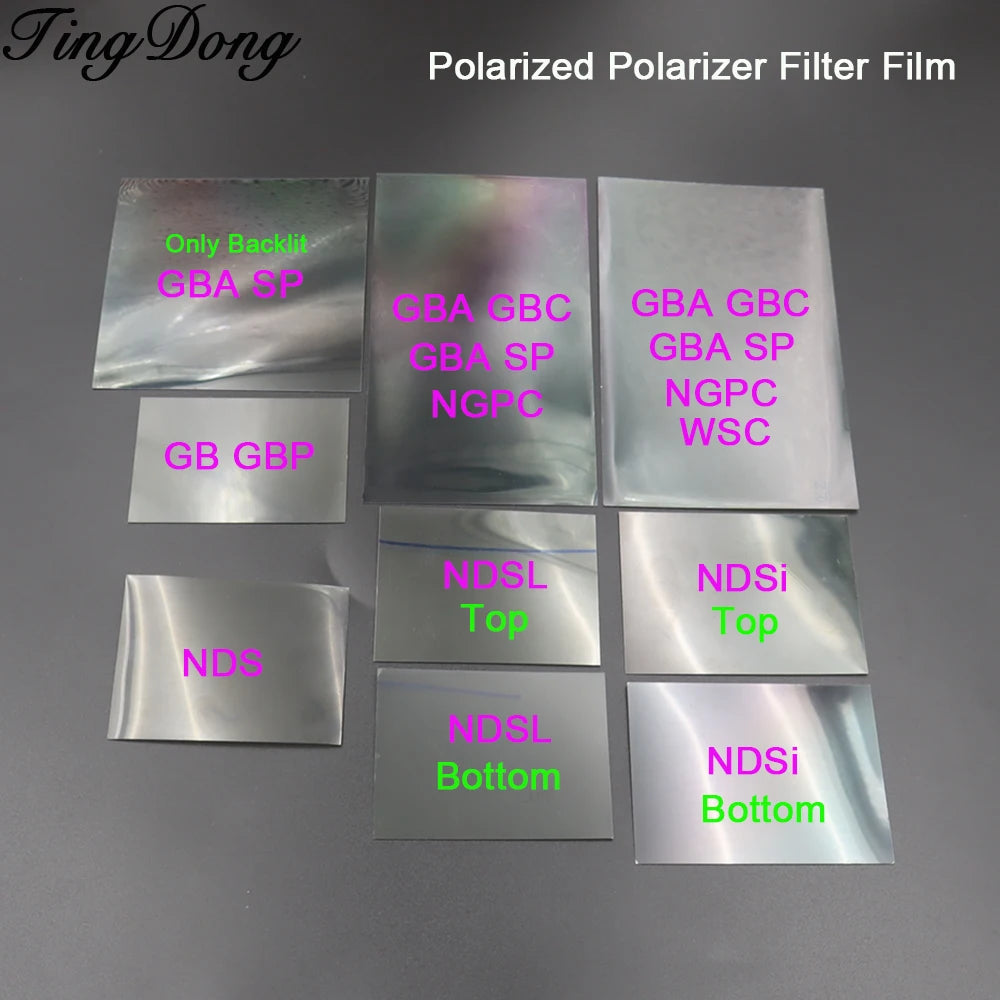2/5/10PCS Polarized Polarizer Filter Film Sheet For Gamboy G