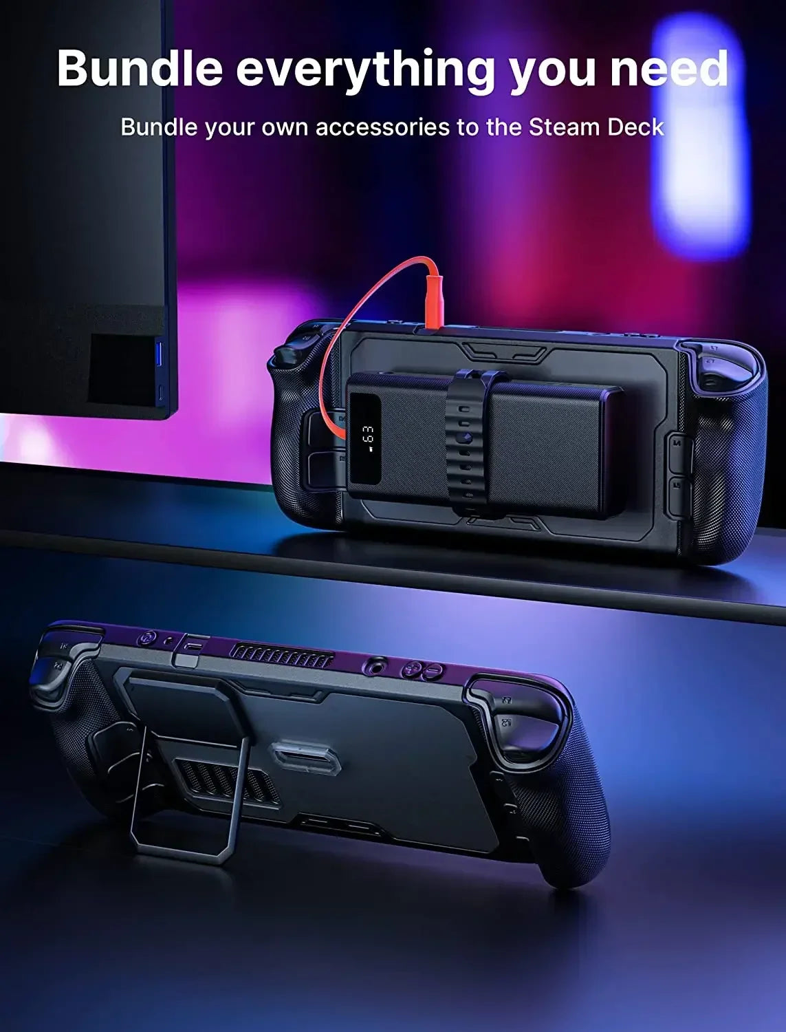 JSAUX ModCase for Steam Deck OLED Case Shock Absorbing Anti 