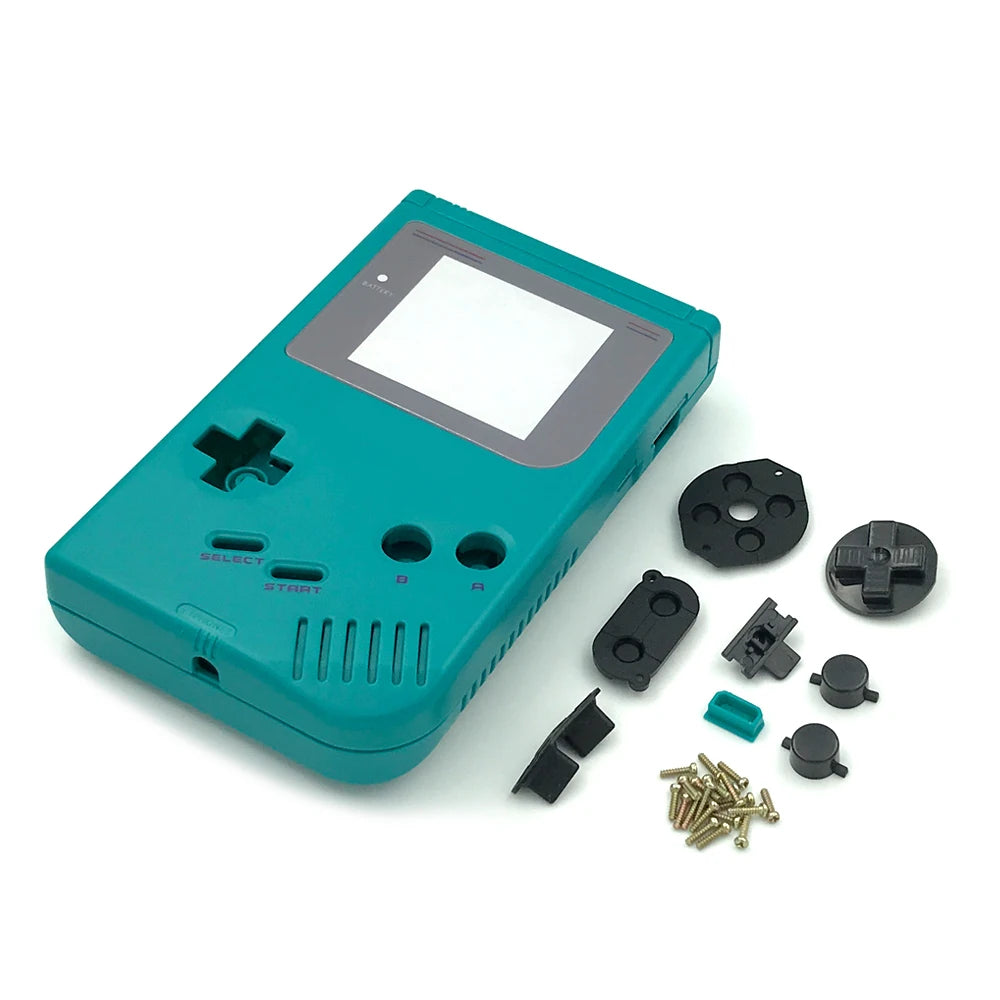 Full Shell Case for GameBoy Classic GB DMG Console Housing W/ Button Screw Rubber Pads Kits Replacement