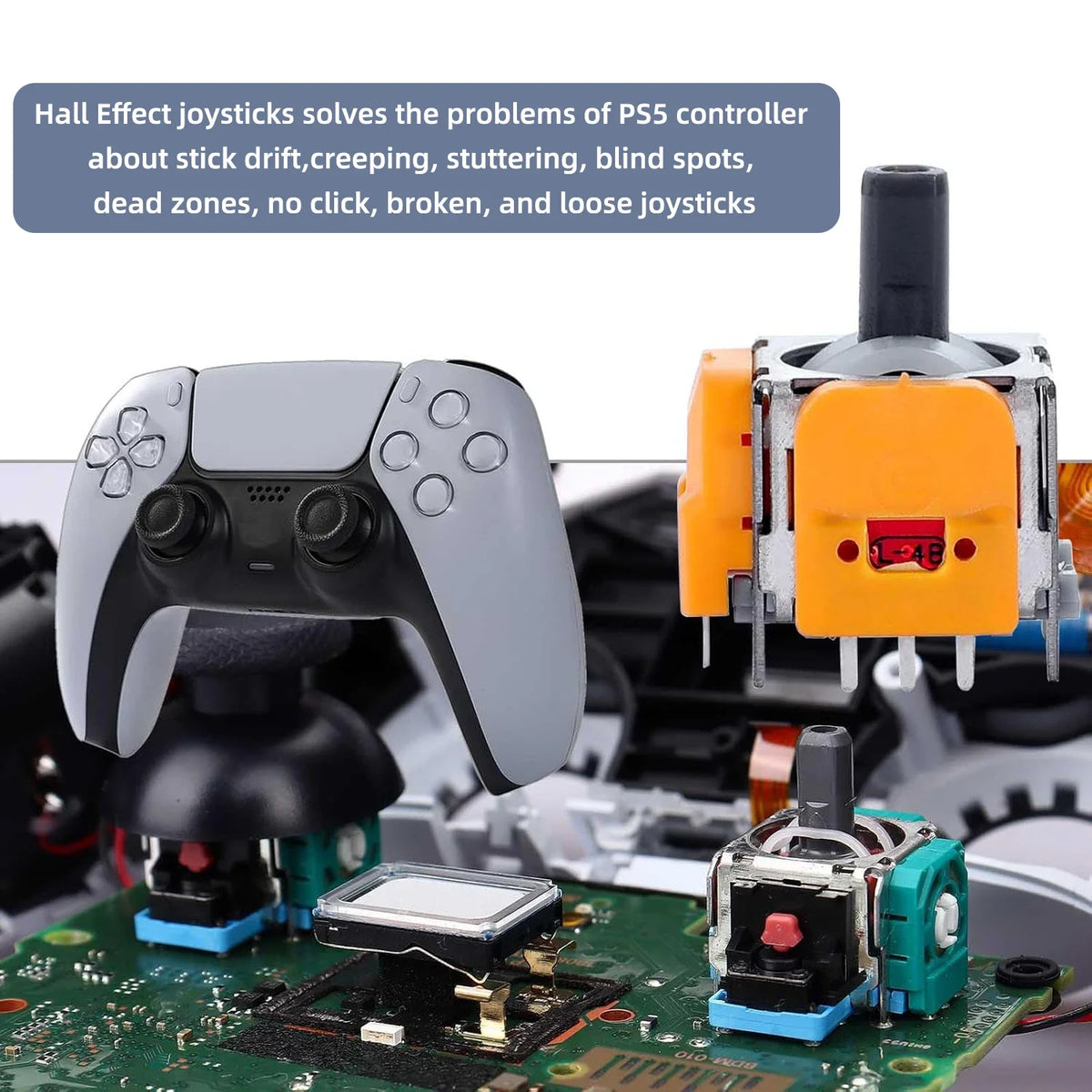 2-10PCS Replacement Hall Effect Joystick 3D Analog Joystick 