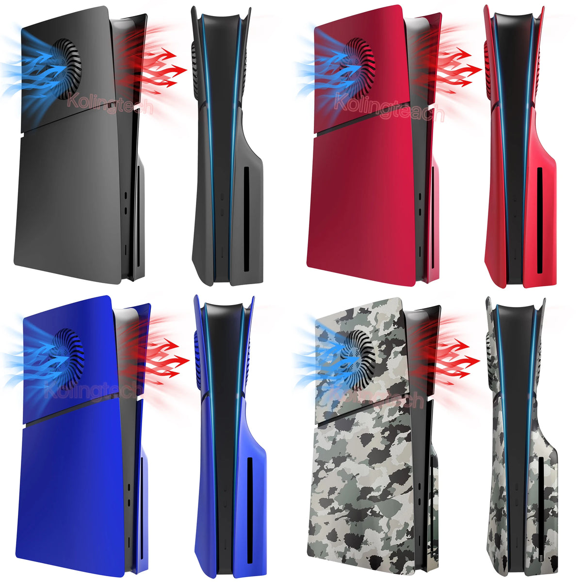 Anti-Scratch Faceplate for New PS5 Slim with Cooling Vent Re