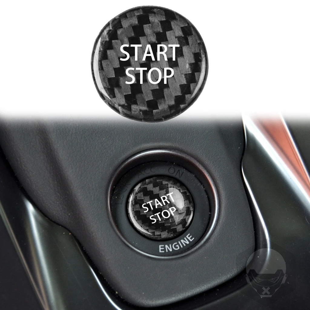 For Nissan GTR R35 2008-2015 Accessories Real Carbon Fiber Car Interior Gears Shift Cover Start Button Trim Sticker