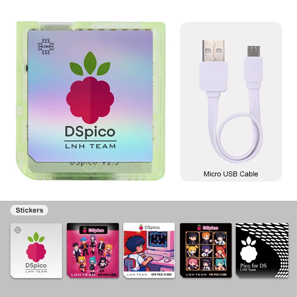 Colorful RP2040 Dspico Game Card Reader MicroUSB White PCBA 