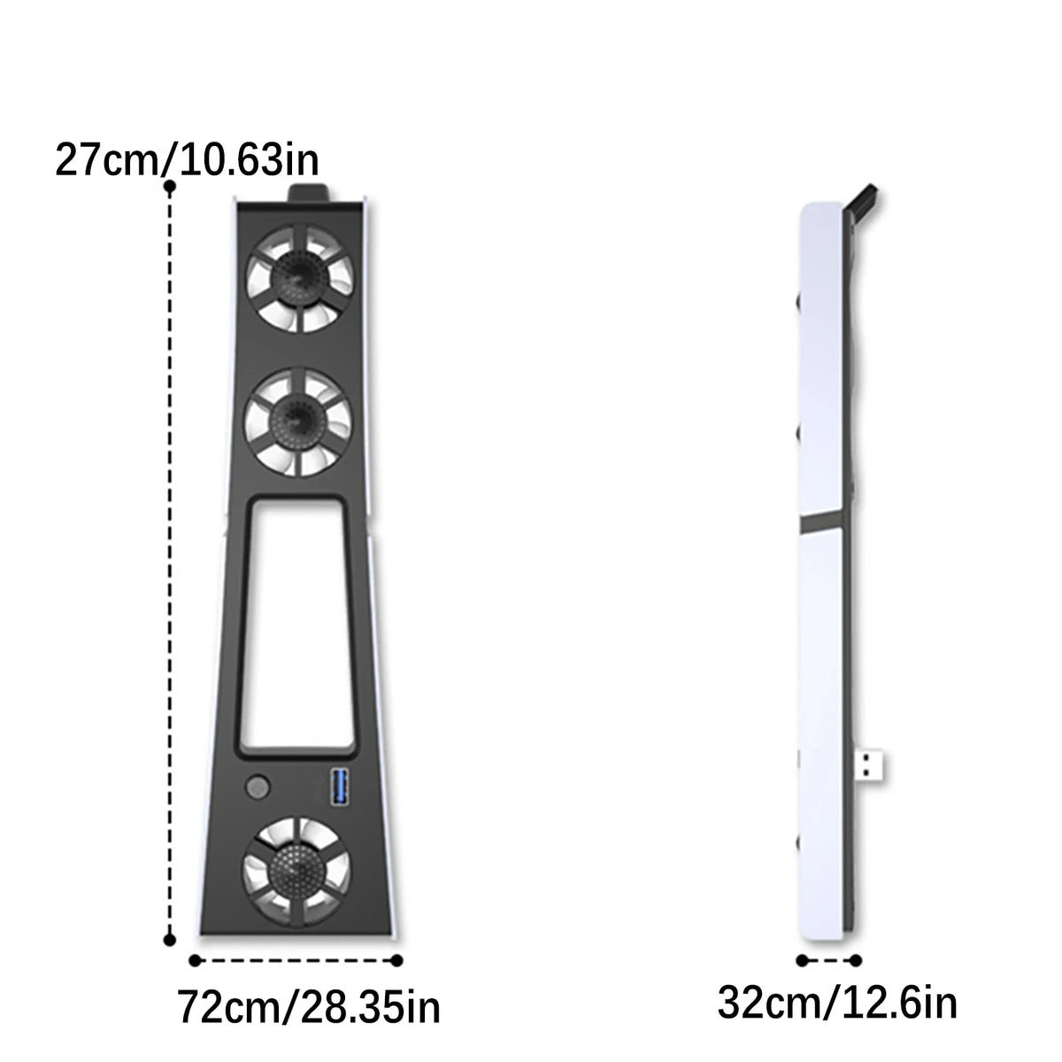 For PS5 Slim Silent Enhanced Cooling Fan 2 Gears Efficient C