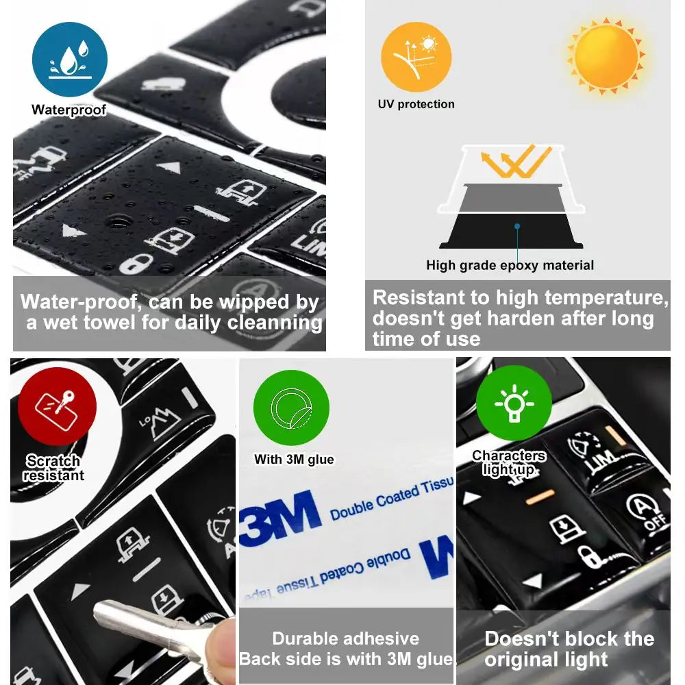 For Range Rover Sport Button Covers Vogue Interior Stickers 