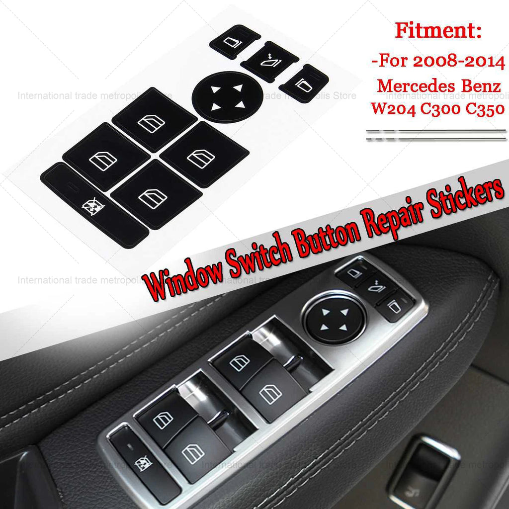 1 Pcs Car Window Control Switch Button Repair Stickers Deaca
