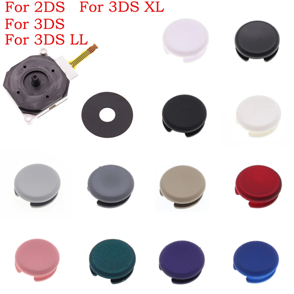 1set Plastic Hard Thumbstick Thumb Stick Joystick + Cap + Pa