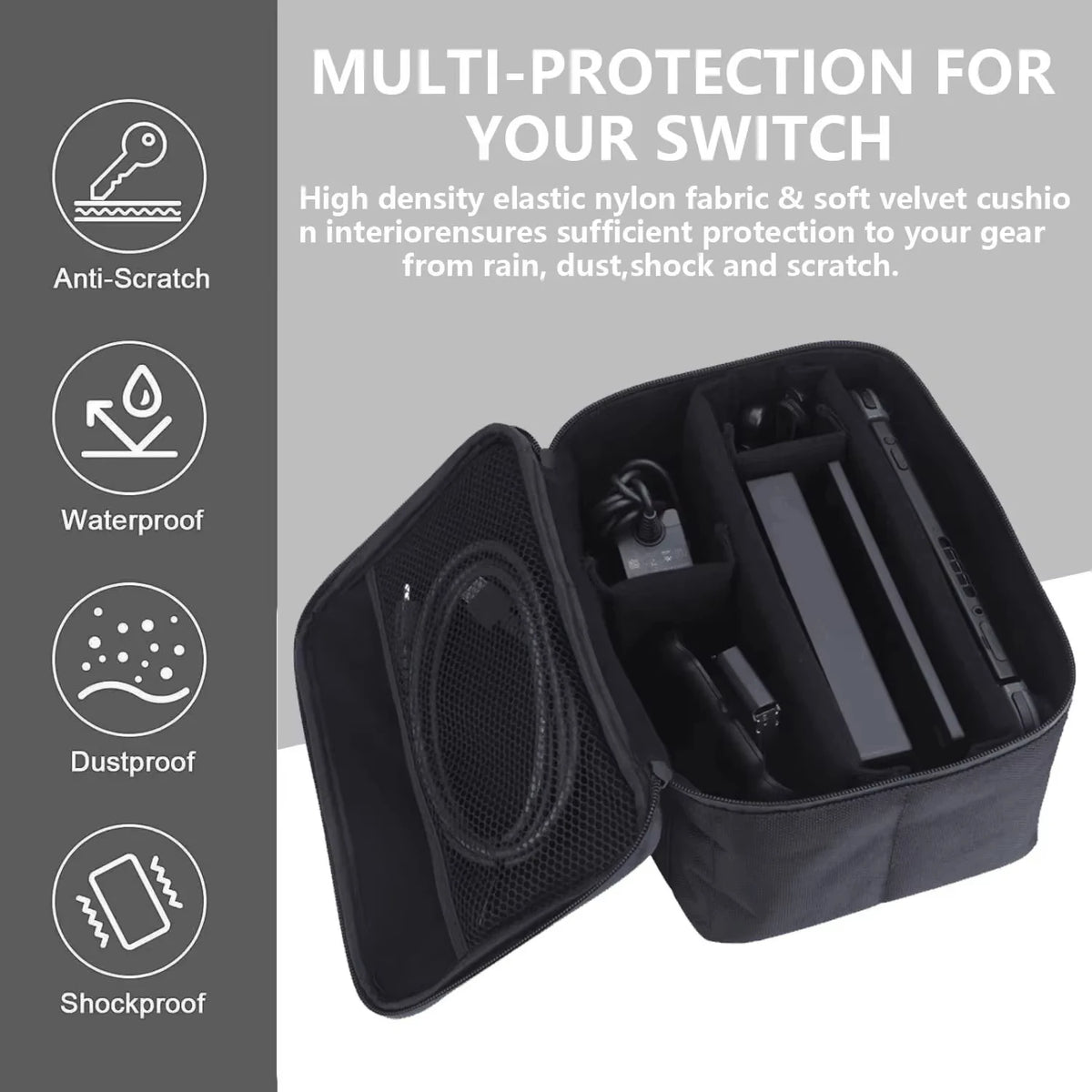 For Switch 2 2025 Large Storage Bag Travel Carrying Protecti