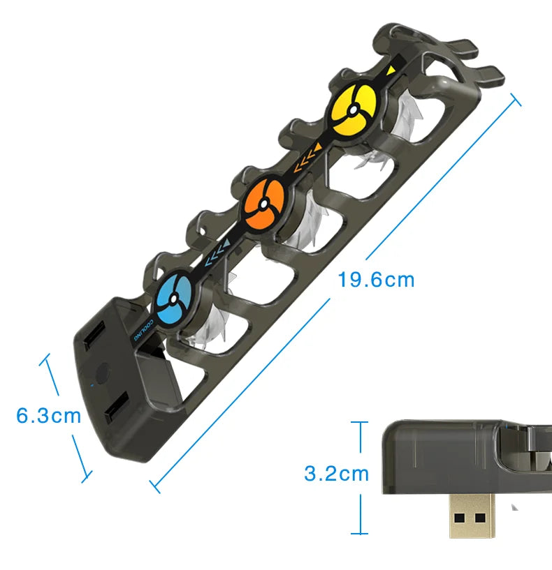 RGB Cooling Fan for PS5 Efficient Cooling System 3-Speed Qui
