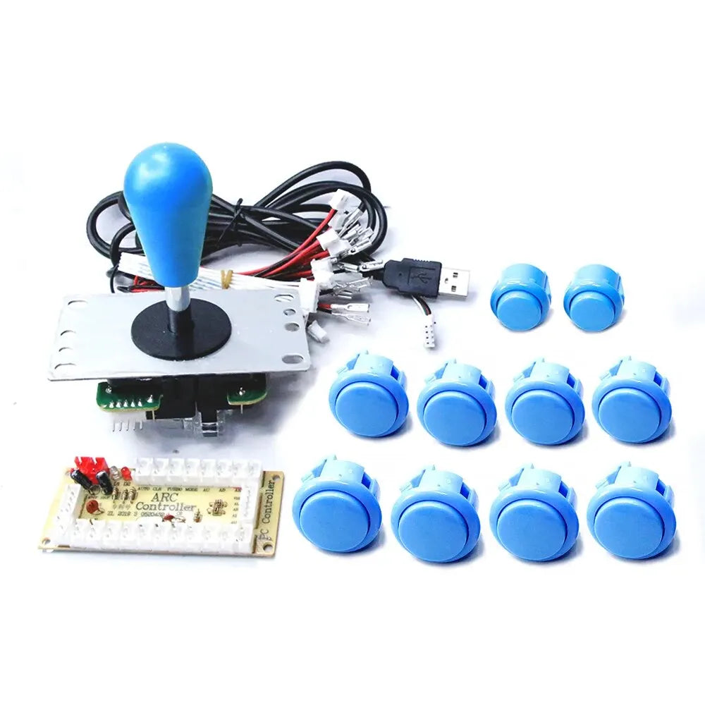 Copy SANWA Game Machine Arcade Console DIY Kit 8 Way Joystick Push Buttons For PC Raspberry Pi Zero Delay USB Board Controller