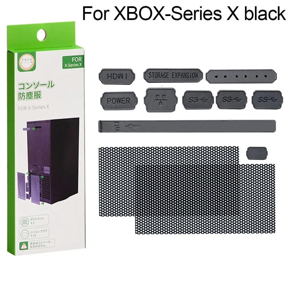 Dust Proof Mesh Filter Jack Stopper Kit Cover For Xbox Series X/S Game Accessories Console Anti-dust Silicone Plugs