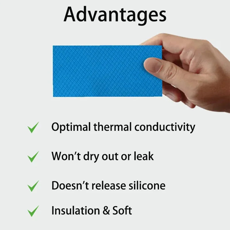 22W/mk 100x100mm Soft Thermal Pad Sheets 0.5mm 1.0mm 1.5mm 2