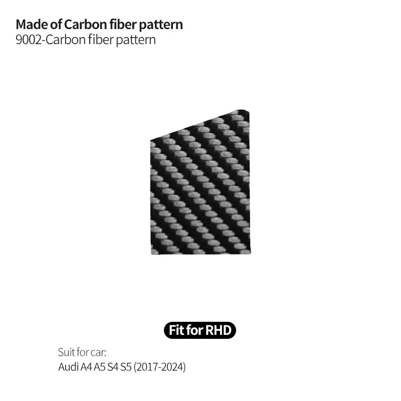 For Audi Sport A5 F5 A4 S4 S5 B9 (2017-2024) Car Handbrake Button Trim Sticker Anti Scratch Interior Accessories Carbon Fiber