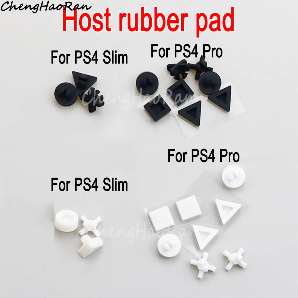 1 Set White or Black Silicone Bottom Rubber Pads For PS4 Sli