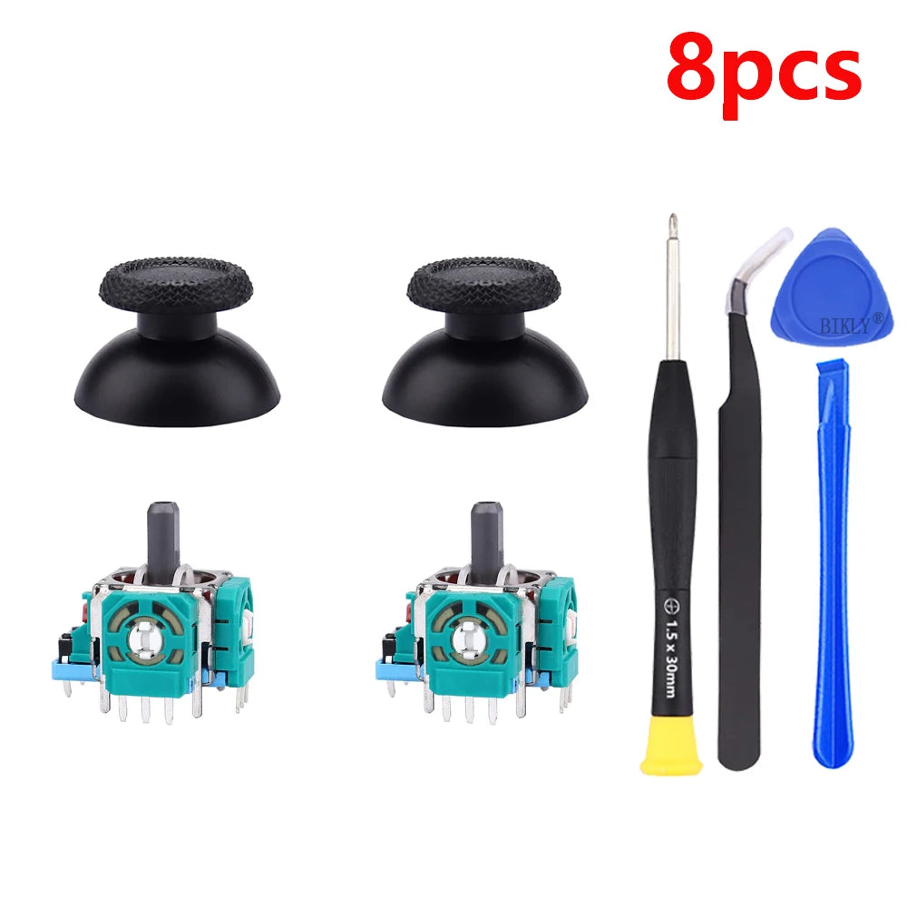 2K3 Ohm 3D Analog Joystick Replacement Kit Stick Drift Fix for PS5 DualSense Controller with T8 Screwdriver