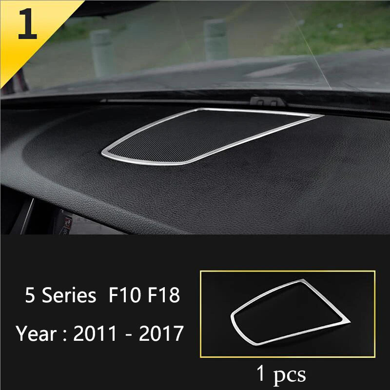 For BMW 5 Series F10 F18 Car Styling Interior Buttons Panel Frame Decoration Cover Trim Car Sticker Stainless Steel Accessories