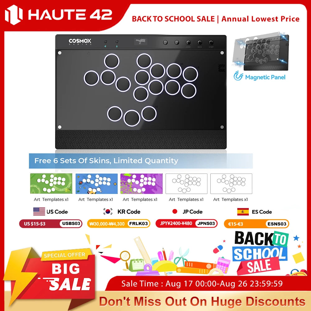 Haute42 Magnetic Hitbox Leverless Controller Button Rim Arca