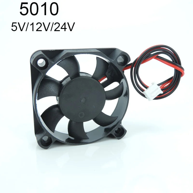 DC 5010 5V/12V/24V Computer CPU Cooler Mini Cooling Fan 50MM