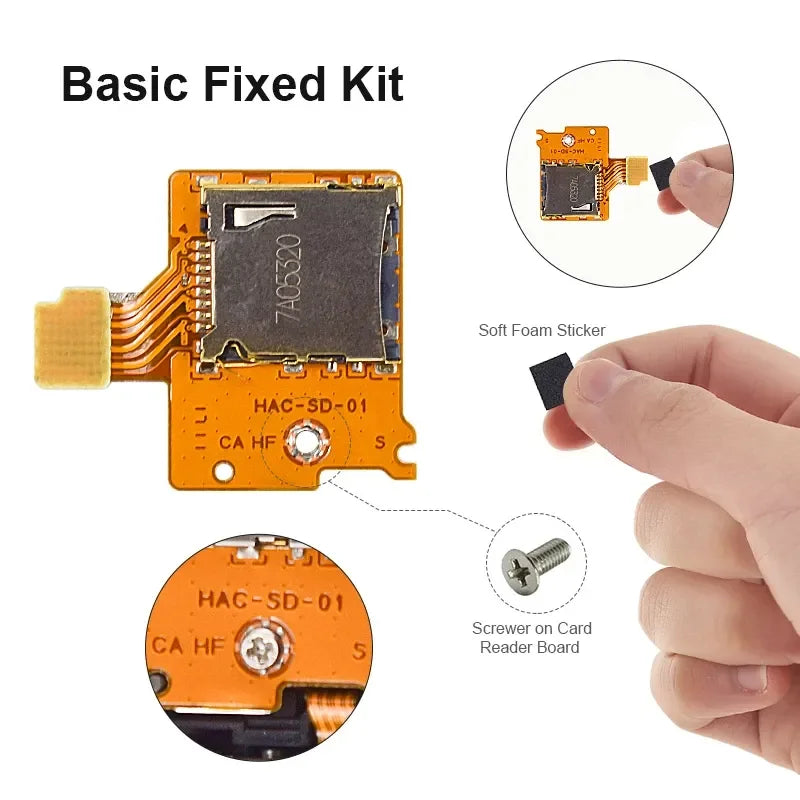 DATA FROG Replacement Micro SD TF Card Slot Socket Board Rea