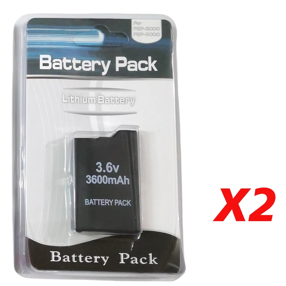 2400/3600mAh Lithium Battery For PSP-2000 PSP-3000 PSP-300 Slim Game Console Long Lasting Safe Handheld Game Replacement Battery