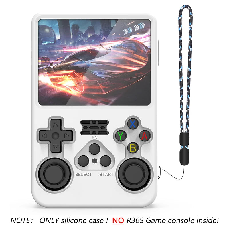 R36S Silicone Case with Anti-Lost Strap for R36S Retro Handheld Game Console Silicone Protective Case for R36S Game Player