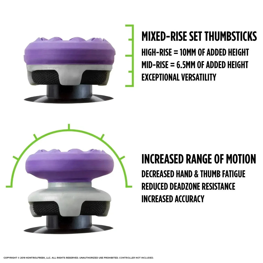 2PCS Freek Galaxy High-Rise Analog Stick Thumb Grip for PS4 