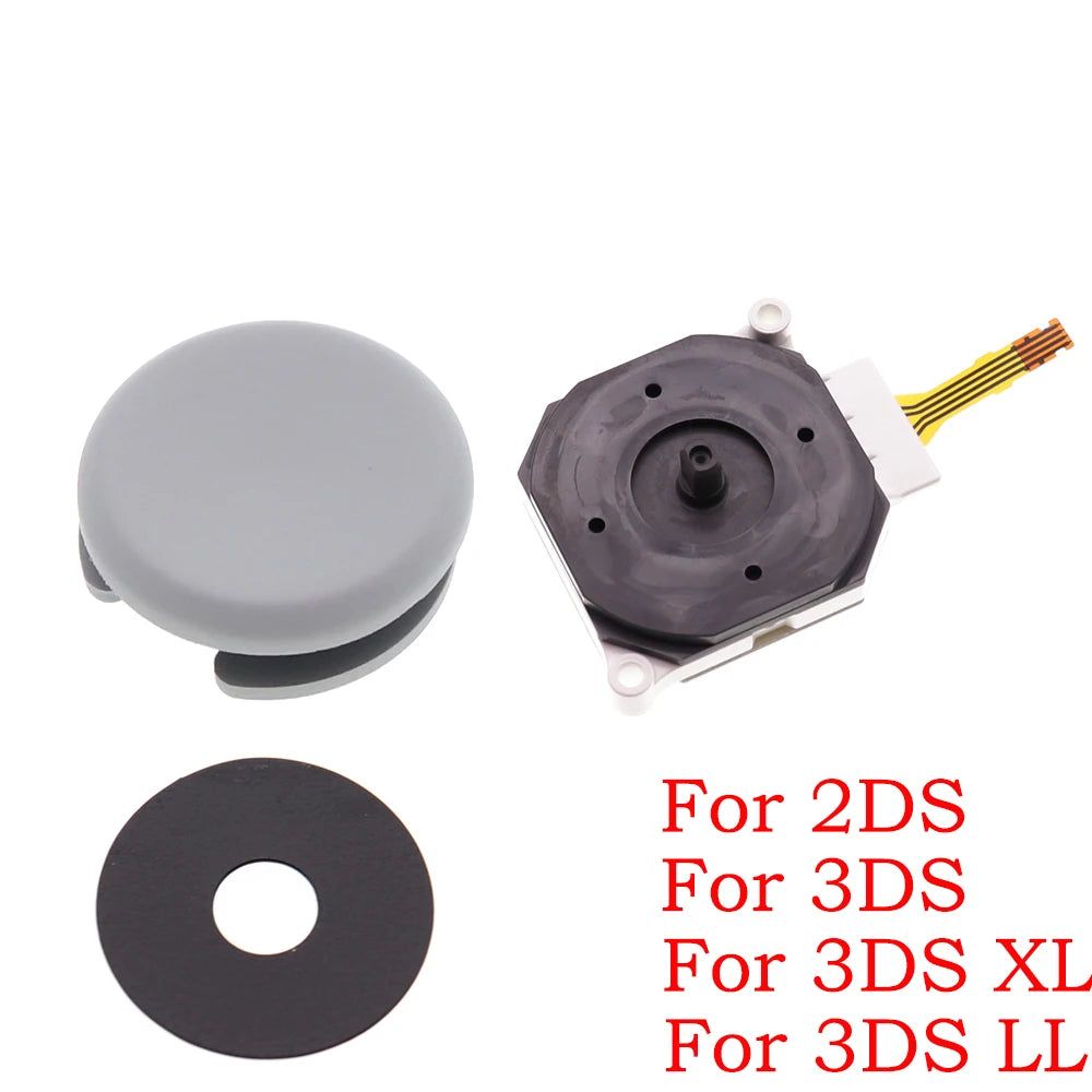 1set Plastic Hard Thumbstick Thumb Stick Joystick + Cap + Pa