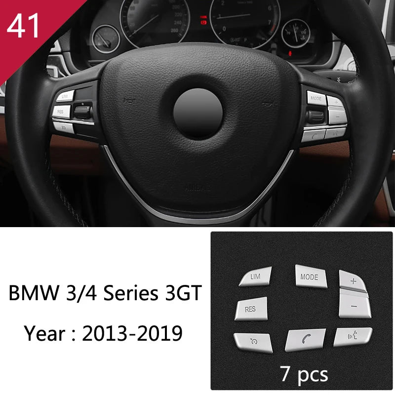 For BMW 3 4 Series 3GT F30 F32 F34 Car Styling interior Gearshift AC CD button Panel Door Armrest Decoration Cover Trim Sticker