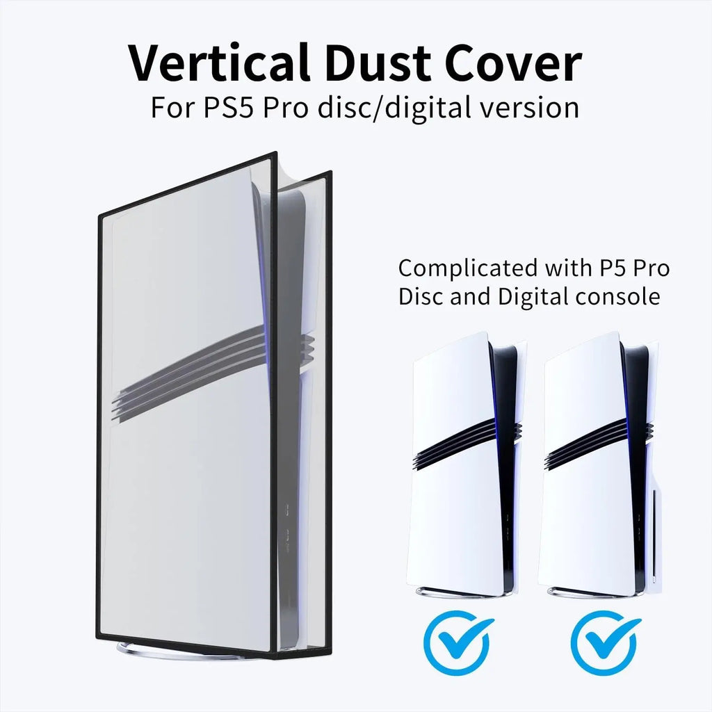 Translucent Dust Cover for PS5 Pro Console Digital Edition &