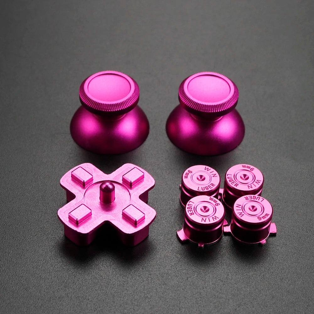 Metal Dpad ABXY Buttons for PS4 Controller Custom Replacement Aluminum Analog Stick Joystick for PS4 Game Accessories