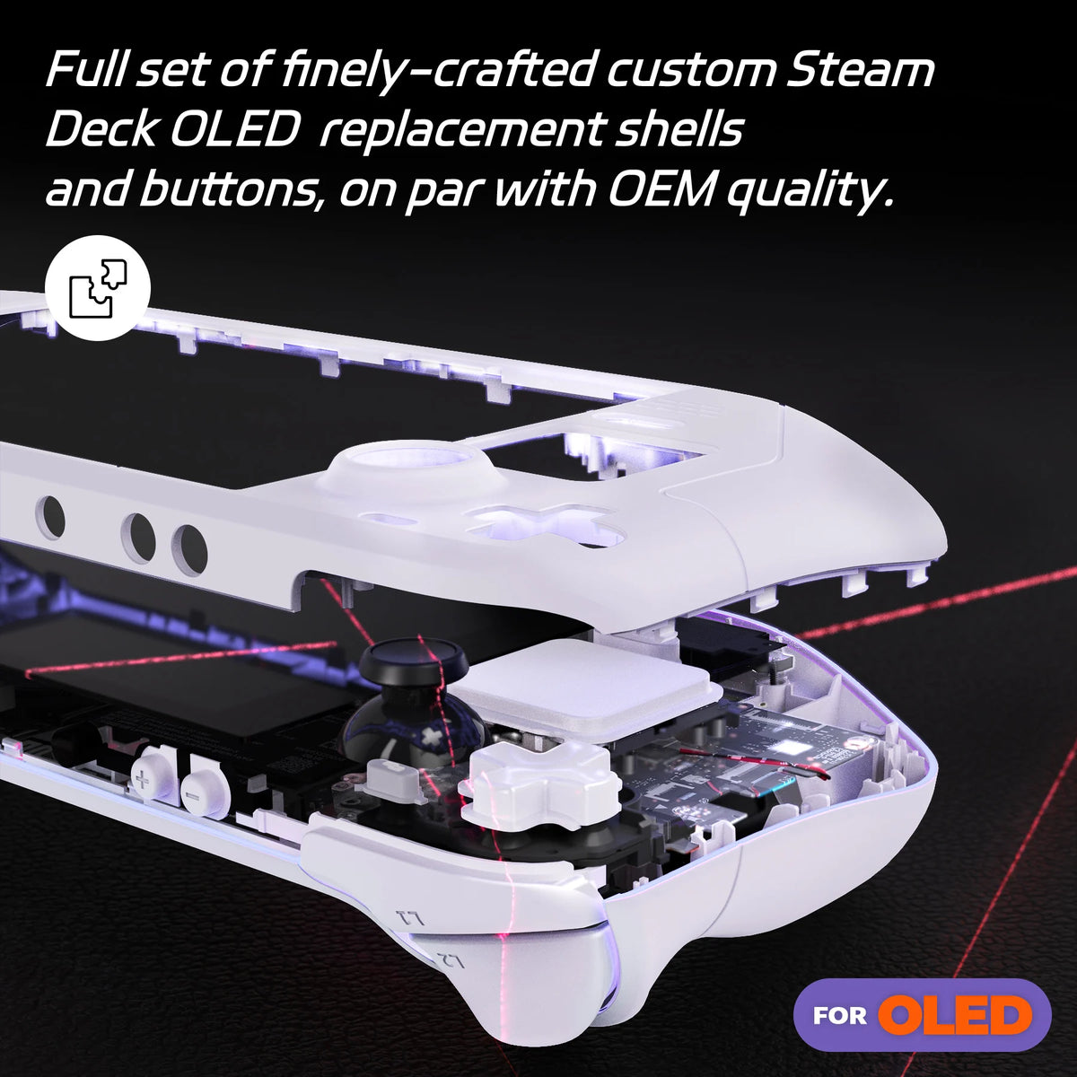 eXtremeRate Replacement Full Set Housing Shell W/Buttons for