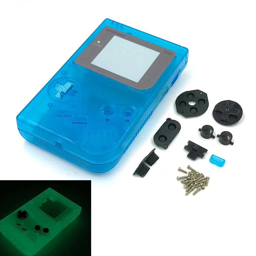 Full Shell Case for GameBoy Classic GB DMG Console Housing W/ Button Screw Rubber Pads Kits Replacement