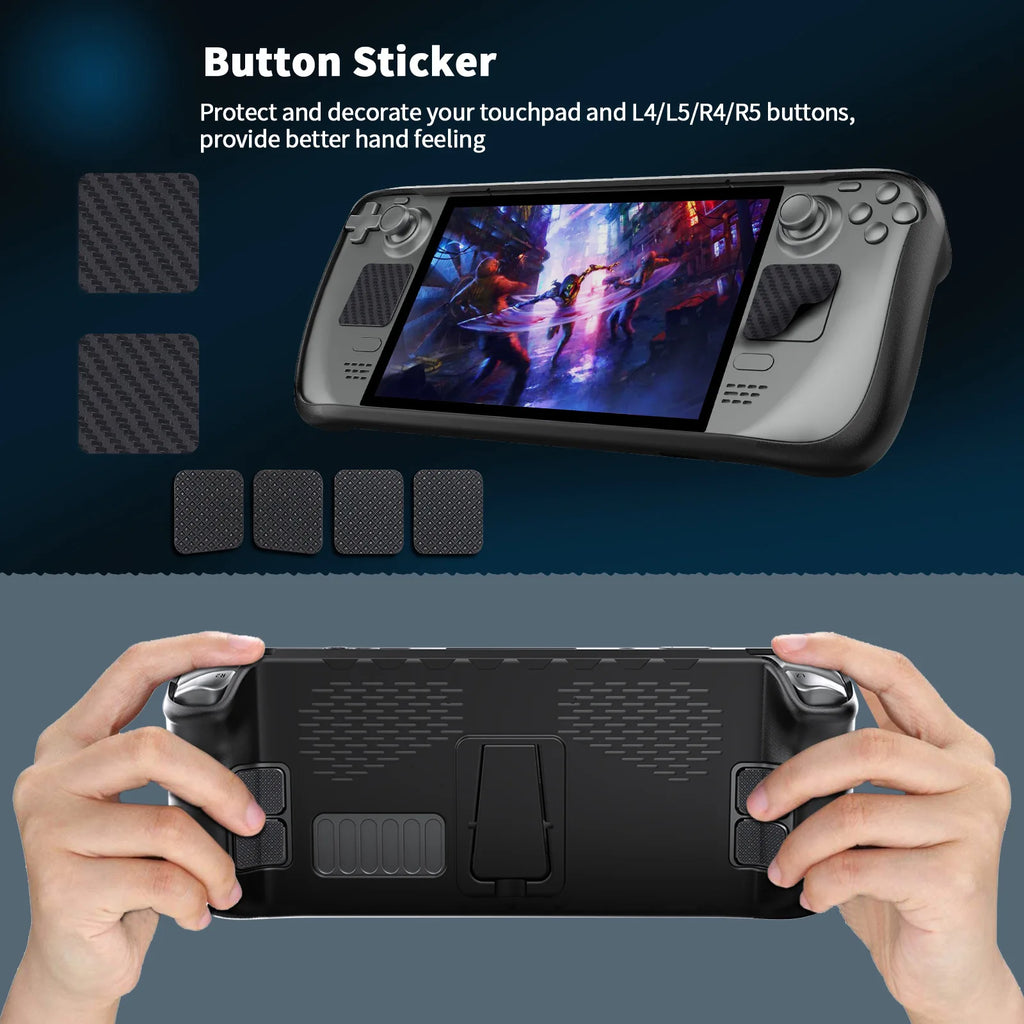 JYS-SD009 Steam Deck Protective Case Kit TPU Case + Stand + 
