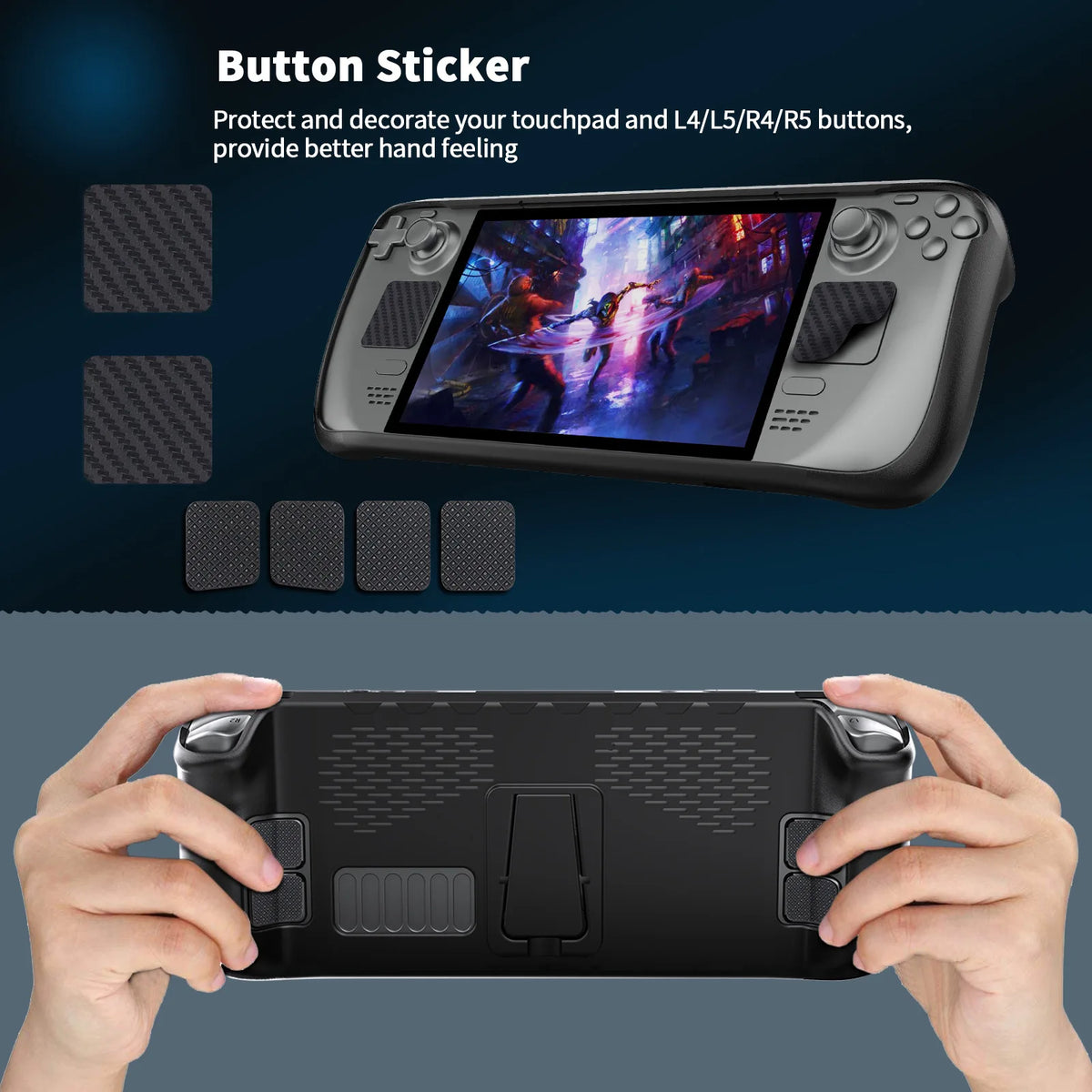 JYS-SD009 Steam Deck Protective Case Kit TPU Case + Stand + 