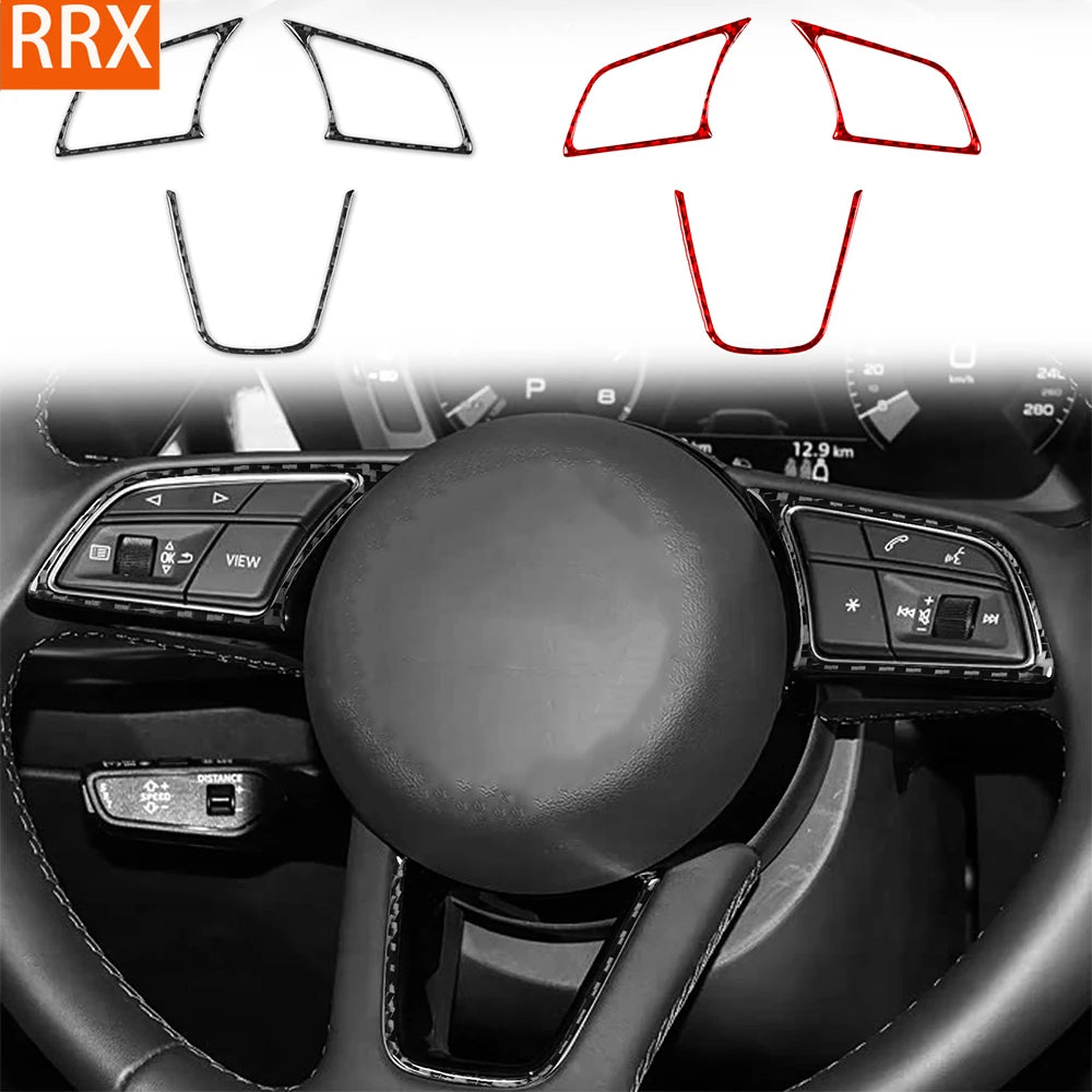 For Audi A3 S3 8Y 2021-2025 Real Carbon Fiber Stickers Steer