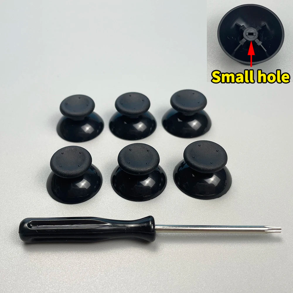 GSF 1Set Black Gray 3D Analog Stick for Xbox 360 Controller Thumbsticks Caps for X Box 360 Gamepad Repair Parts with Tool