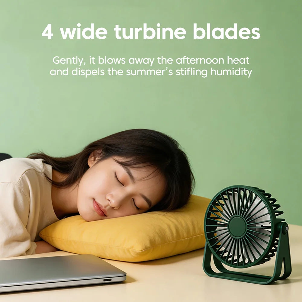 Desk Fan Portable Mini USB Rechargeable Fan Ultra Quiet Suit