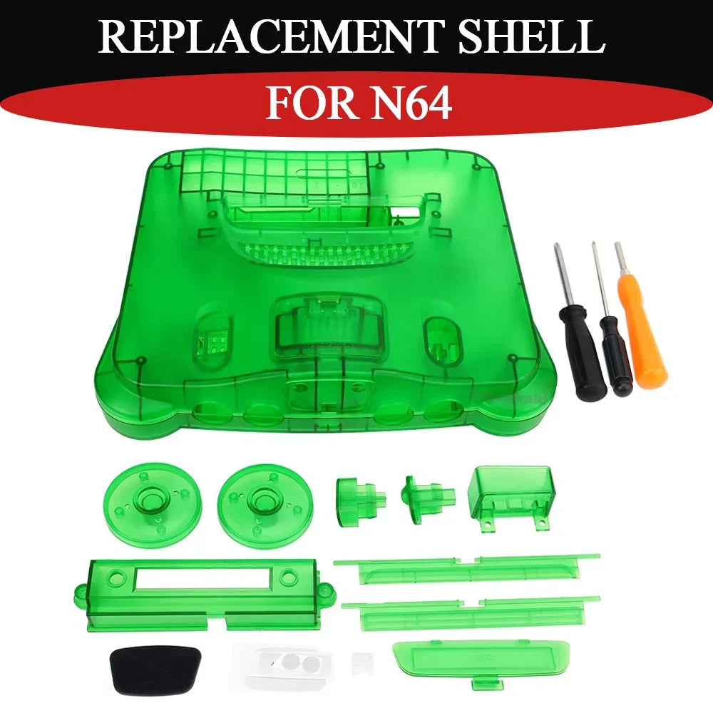 10 Colors Durable Full Housing Translucent Box For N64 Repla